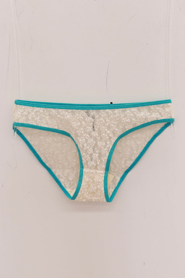 BASERANGE 25 Early Spring French Lace MUSIAL Bra/Panty Series BAS-UNMU-LA-SP25-UNDYED (TURQUOISE) Panties (BRMU)